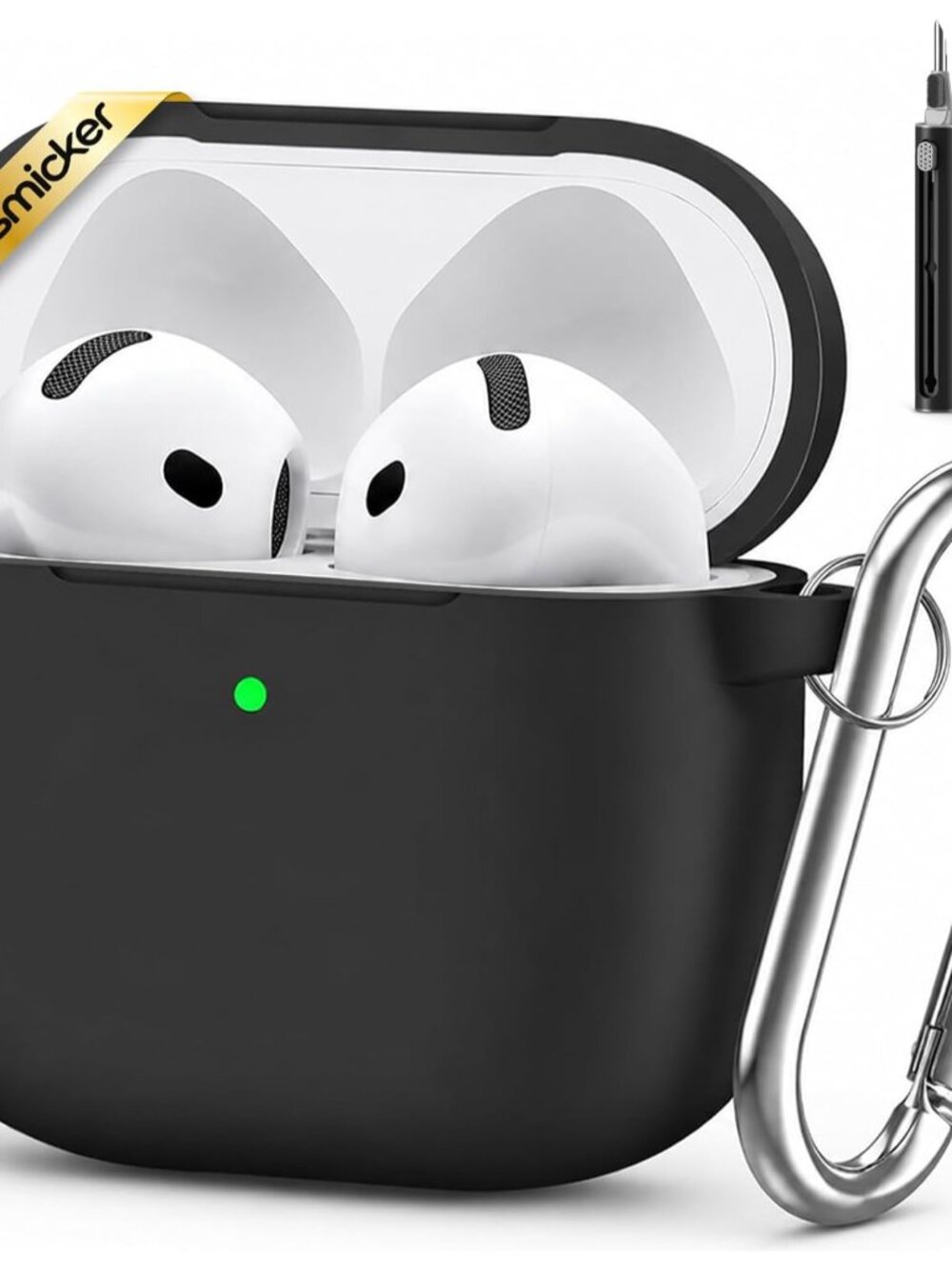 for AirPods 5/4 Case 2026/2024 with Cleaner Kit,Black